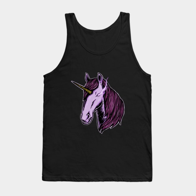 The unicorn Tank Top by Luckyart11